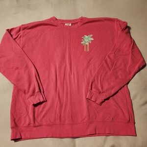 Mallory Ervin Living Fully Let's Go Girls Hot Pink Palm Sweatshirt XXL